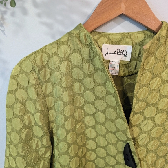 Joseph Ribkoff Green Textured Women's Cardigan - Picture 3 of 8